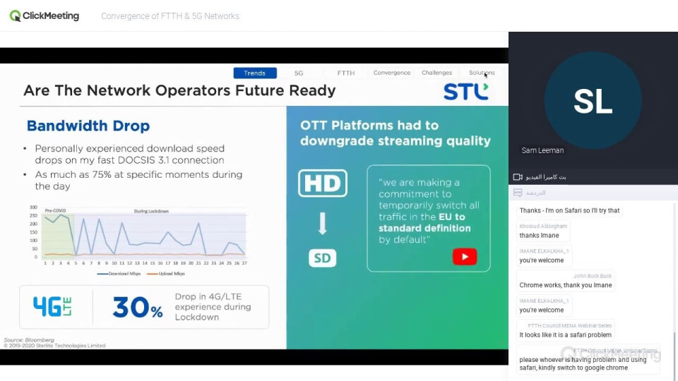 تقارب FTTH & شبكات الجيل الخامس